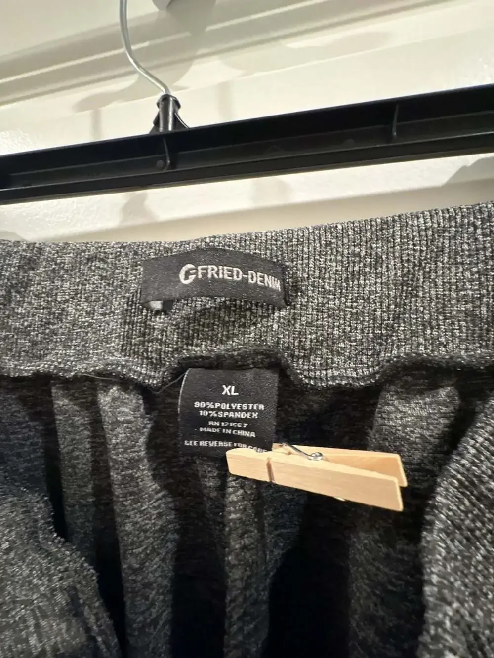 G Fried-Denim Men's Dark Gray Tech Fleece Jogger Sweatpants with Zipper Pockets